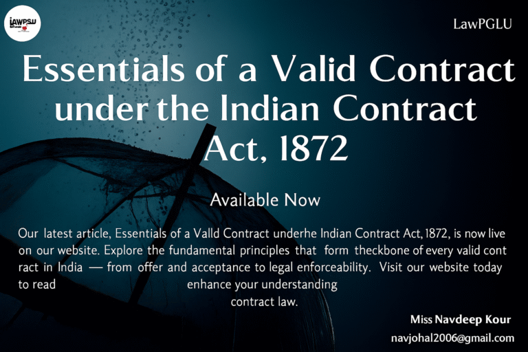 Essentials of a Valid Contract under the Indian Contract Act, 1872